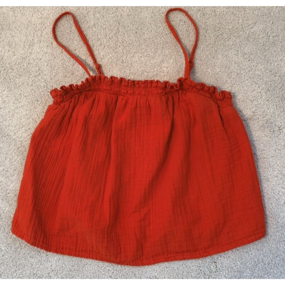 Old Navy Orange Cotton Tank Top - M